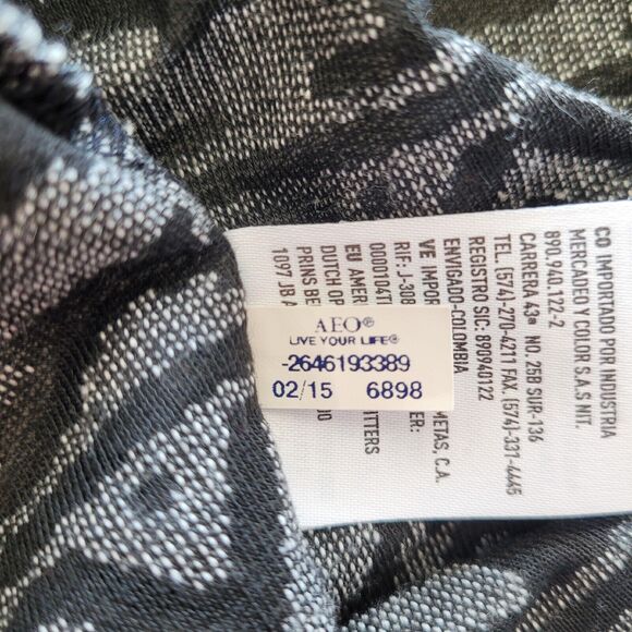 American Eagle Women's sz XS Tribal print Sweater Open Front Waterfall Cardigan - Picture 10 of 10